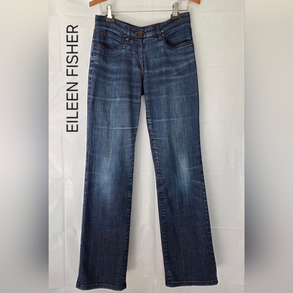 Eileen Fisher Denim - Eileen Fisher Women's Organic Cotton Blend Straight Leg Jeans